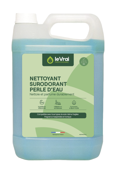 Le vrai professionnel nettoyant surodorant perle d’eau détergent parfumant 5L Hygiène des sols