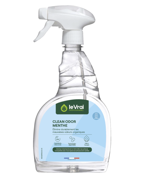 Le vrai professionnel clean odor menthe destructeur d’odeur technologie enzypin - Spray 750ml Le VRAI