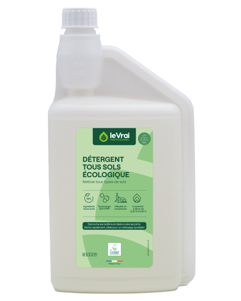 Le vrai professionnel détergent tous sols ecologique technologie enzypin® - Bidon 1L ou 5L Hygiène des sols